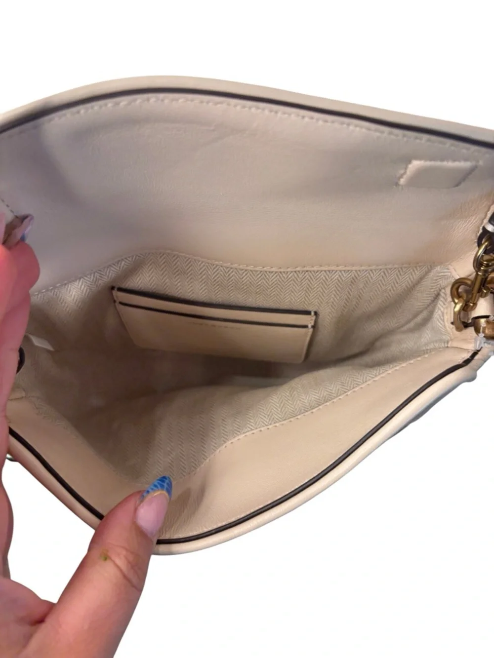 Tory Burch Mini Fleming Soft Crescent Bag Quilted Leather Crossbody Shoulder Bag